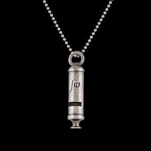 Falling Whistle Necklace Gunmetal (Large)
